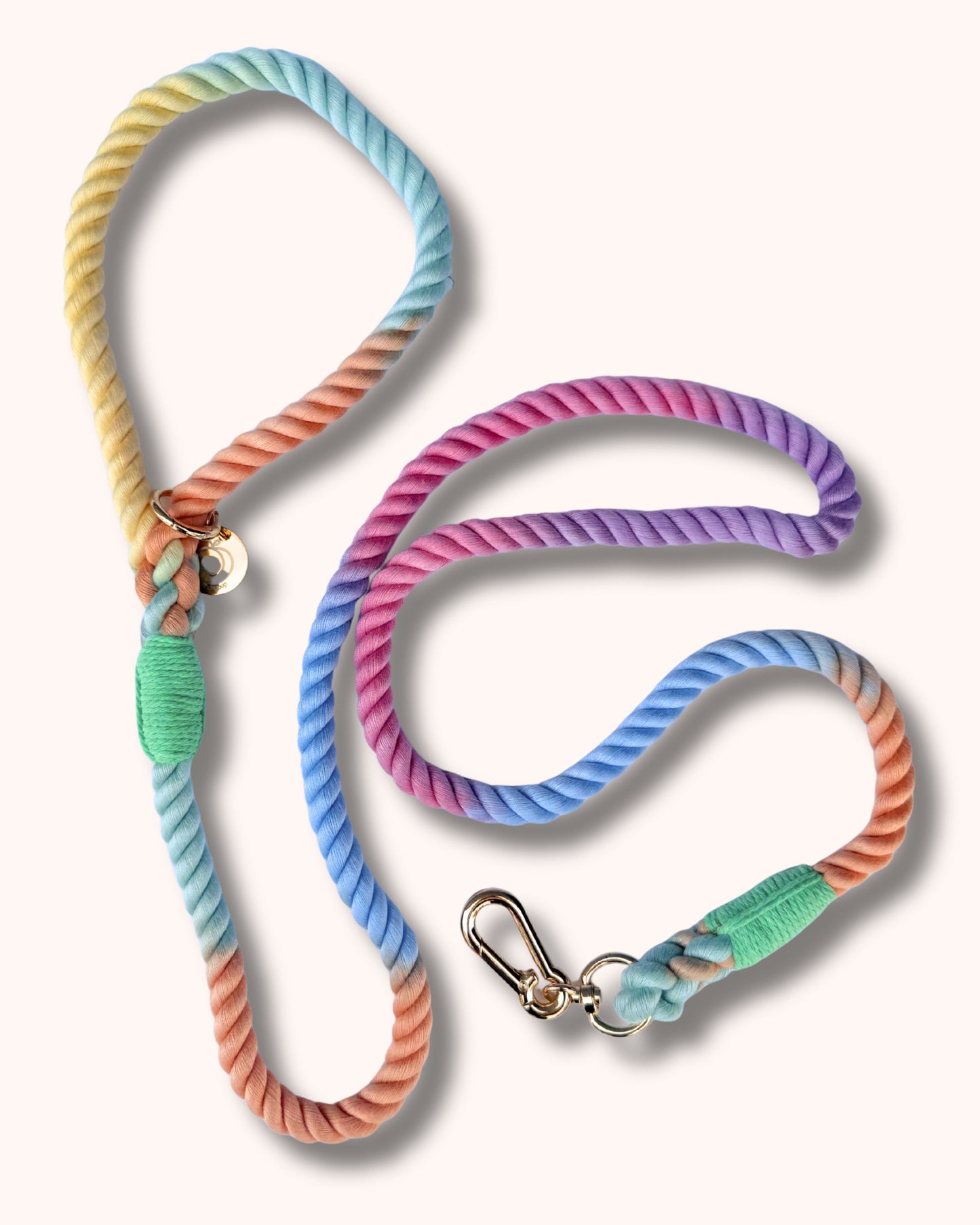 Rope Leash - Multicolor Yellow Green