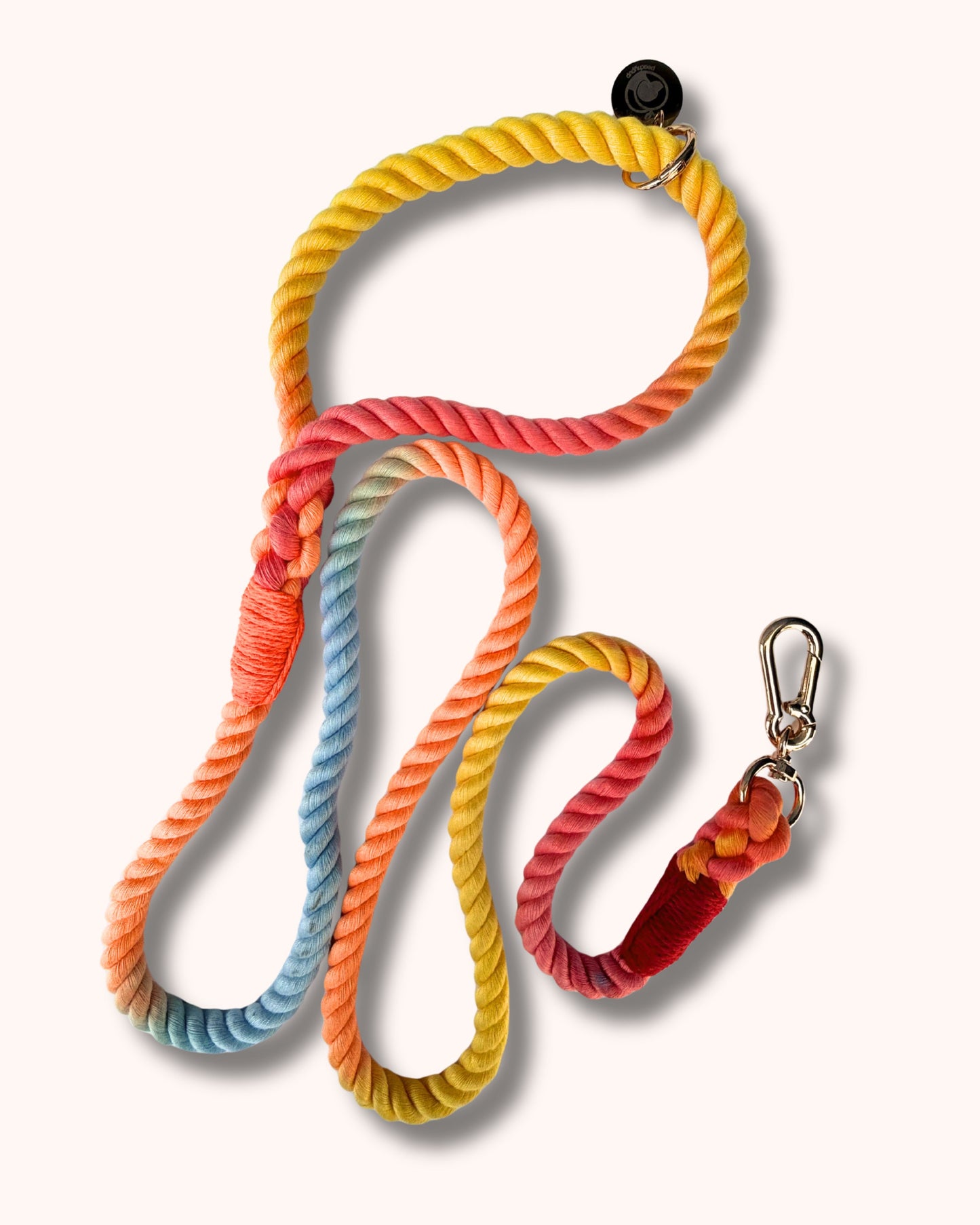 Rope Leash - Multicolor Yellow Red
